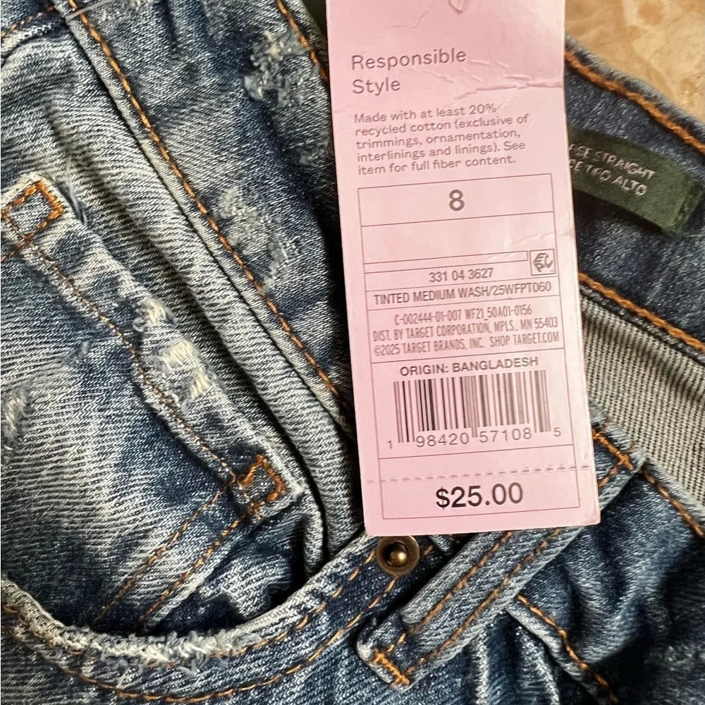 NWT Wild Fable High-Rise Straight Jeans Size 8 - Picture 7 of 9